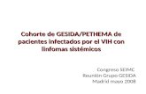 Congreso SEIMC Reunión Grupo GESIDA Madrid mayo 2008 Cohorte de GESIDA/PETHEMA de pacientes infectados por el VIH con linfomas sistémicos.