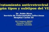 Tratamiento antirretroviral según tipos y subtipos del VIH Dr. Pablo Rivas Servicio de Enfermedades Infecciosas Hospital Carlos III XII Congreso SEIMC.
