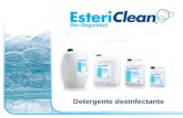 Detergente desinfectante. Descripción del producto EsteriClean® es un detergente desinfectante, que rompe la cohesión y adherencia de la materia orgánica,