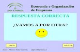 Economía y Organización de Empresas Autor: Alberto Fdez Garrido. afg01283@terra.es 1 RESPUESTA CORRECTA ¿VAMOS A POR OTRA? SALIR VOLVER.