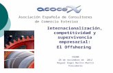 Asociación Española de Consultores de Comercio Exterior FREMM 28 de noviembre de 2012 Miguel Ángel Martín Martín Presidente Internacionalización, competitividad.