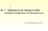 GERENCIA DE PRODUCCIÓN -Sistemas Integrados de Manufactura- Ing. Óscar Mayorga Torres M.Sc.