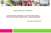 Libertad y Orden Ministerio del Interior República de Colombia MINISTERIO DEL INTERIOR DIRECCIÓN DE GOBIERNO Y GESTION TERRITORIAL GRUPO DE GESTION TERRITORIAL.