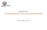 PROYECTO: REINGENIERÍA DE LAS INGENIERÍAS OCTUBRE 2009.
