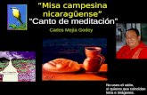 “Canto de meditación” “Misa campesina nicaragüense” No uses el ratón, si quieres que coincidan letra e imágenes. Carlos Mejía Godoy.