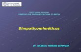 FACULTAD DE MEDICINA UNIDAD DE FARMACOLOGIA CLINICA Simpaticomiméticos Dr. GABRIEL TRIBIÑO ESPINOSA.