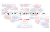 Cap.3 Moléculas Biológicas Proteínas. Objetivo de la clase Conocer la clasificación y estructura de las proteínas.