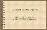 Estadística Descriptiva TEMA 2: RESÚMENES NUMÉRICOS Y GRÁFICOS.