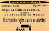 Que los alumnos conozcan la distribución regional de la escolaridad por niveles educativos en México.