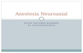 DAVID EDUARDO RAMÍREZ R1 ANESTESIOLOGÍA Anestesia Neuroaxial.