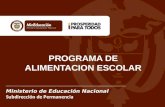 Ministerio de Educación Nacional Subdirección de Permanencia PROGRAMA DE ALIMENTACION ESCOLAR.