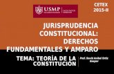 TEMA: TEORÍA DE LA CONSTITUCIÓN Prof. David Aníbal Ortiz Gaspar JURISPRUDENCIA CONSTITUCIONAL: DERECHOS FUNDAMENTALES Y AMPARO CETEX 2015-II.