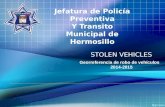 Georreferencia de robo de vehículos 2014-2015 Jefatura de Policía Preventiva Y Transito Municipal de Hermosillo.