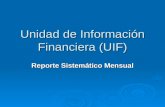 Unidad de Información Financiera (UIF) Reporte Sistemático Mensual.