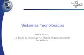 Sistemas Tecnológicos Sesión Nro. 1. La Teoría de Sistemas y el Modelo Organizacional de Pat Williams.