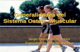 Generalidades del Sistema Osteo - Muscular Sergio Alberto Álvarez Franco Especialista en medicina deportiva U de A 2009.