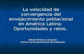 La velocidad de convergencia del envejecimiento poblacional en América Latina: Oportunidades y retos. Gilbert Brenes Camacho Centro Centroamericano de.