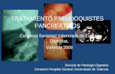 TRATAMIENTO PSEUDOQUISTES PANCREÁTICOS Congreso Sociedad Valenciana de Cirugía Digestiva. Valencia 2009 Servicio de Patología Digestiva Consorcio Hospital.