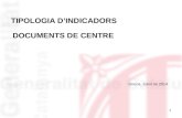1 TIPOLOGIA D’INDICADORS DOCUMENTS DE CENTRE Girona. Juliol de 2014.