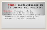 Tema: Biodiversidad de la Cuenca del Pacífico Objetivo: Estudiar todo lo relacionado a la Cuenca del Pacífico mediante exposición para identificar su importancia.