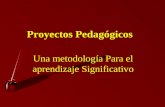 Proyectos Pedagógicos Una metodología Para el aprendizaje Significativo.