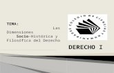 TEMA: Las Dimensiones Socio -Histórica y Filosófica del Derecho.