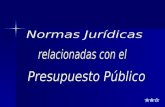 NORMAS JURIDICAS - Constitución Nacional - Régimen Federal de Responsabilidad Fiscal Ley Nº 25.917 - Leyes de Presupuesto - Decisiones Administrativas.