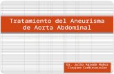 Endoprótesis Aórtica Abdominal Tratamiento del Aneurisma de Aorta Abdominal Dr. Julio Agredo Muñoz Cirujano Cardiovascular Dr. Julio Agredo Muñoz Cirujano.