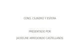 CONO, CILINDRO Y ESFERA PRESENTADO POR: JACKELINE ARREDONDO CASTELLANOS.