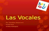 Las Vocales Por: Geraldine Betancourt Krystal Ruiz Andrea Rodriguez.