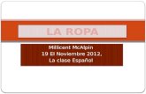Millicent McAlpin 19 El Noviembre 2012, La clase Español Millicent McAlpin 19 El Noviembre 2012, La clase Español.