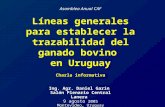 Líneas generales para establecer la trazabilidad del ganado bovino  en Uruguay Charla informativa