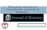 Manual de uso para la consulta del  e-Journal of Dentistry