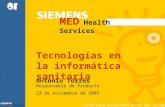 Tecnologías en  la informática sanitaria