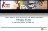 Oferta técnica para la elaboración de herramientas formativas digitales  CPA 2008: 59.11.13