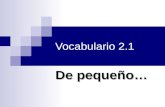 Vocabulario 2.1