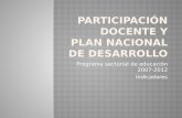 Participación docente y Plan Nacional de Desarrollo
