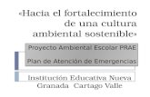Proyecto Ambiental Escolar PRAE Plan de Atención de Emergencias