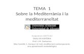 TEMA  1 Sobre la Mediterrània i la mediterraneïtat