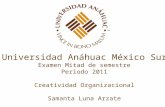 Universidad Anáhuac México Sur Examen Mitad de semestre Periodo 2011 Creatividad Organizacional