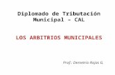 Diplomado de Tributación Municipal – CAL LOS ARBITRIOS MUNICIPALES Prof.: Demetrio Rojas G.