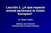 Lección 1. ¿A qué especie animal pertenece la Unión Europea?