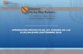 APROBACIÓN PROYECTO DE LEY AGRARIA DE LAS ILLES  BALEARS  (SEPTIEMBRE 2014 )