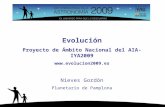Evolución Proyecto de Ámbito Nacional del AIA-IYA2009 evolucion2009.es Nieves Gordón