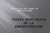Teoría neoclásica de la administración