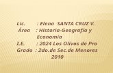 Lic.        : Elena  SANTA CRUZ V.  Área    : Historia-Geografía y               Economía