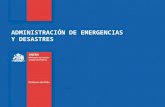 ADMINISTRACIÓN DE EMERGENCIAS Y DESASTRES