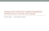 Arquitectura de Computadoras Infraestructura de software