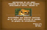UNIVERSIDAD DE LOS ANDES PROGRAMA DE ACTUALIZACION DOCENTE INTELIGENCIA  SOCIAL,  UNIDAD II