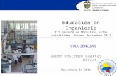 Educación en Ingeniería III reunión de Ministros altas autoridades. Panamá Noviembre 2011
